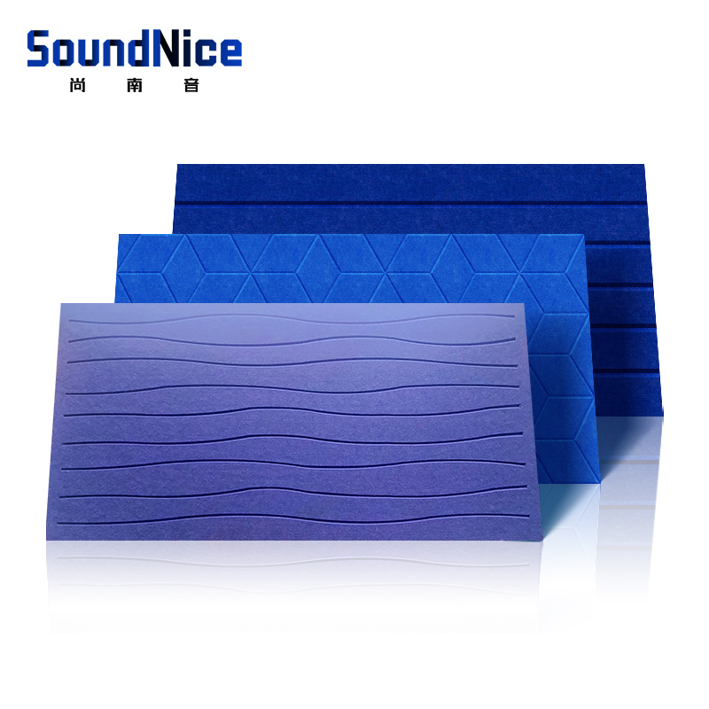 V Grooved Carving Polyester Acoustic Panel