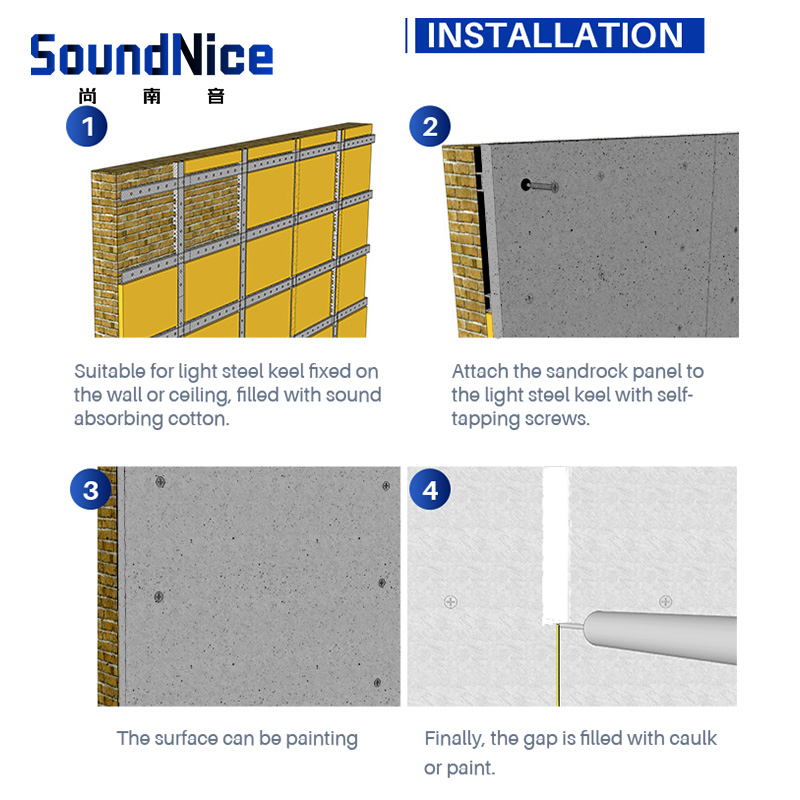 Sandrock Acoustic Panel Sound absorbing plaster system