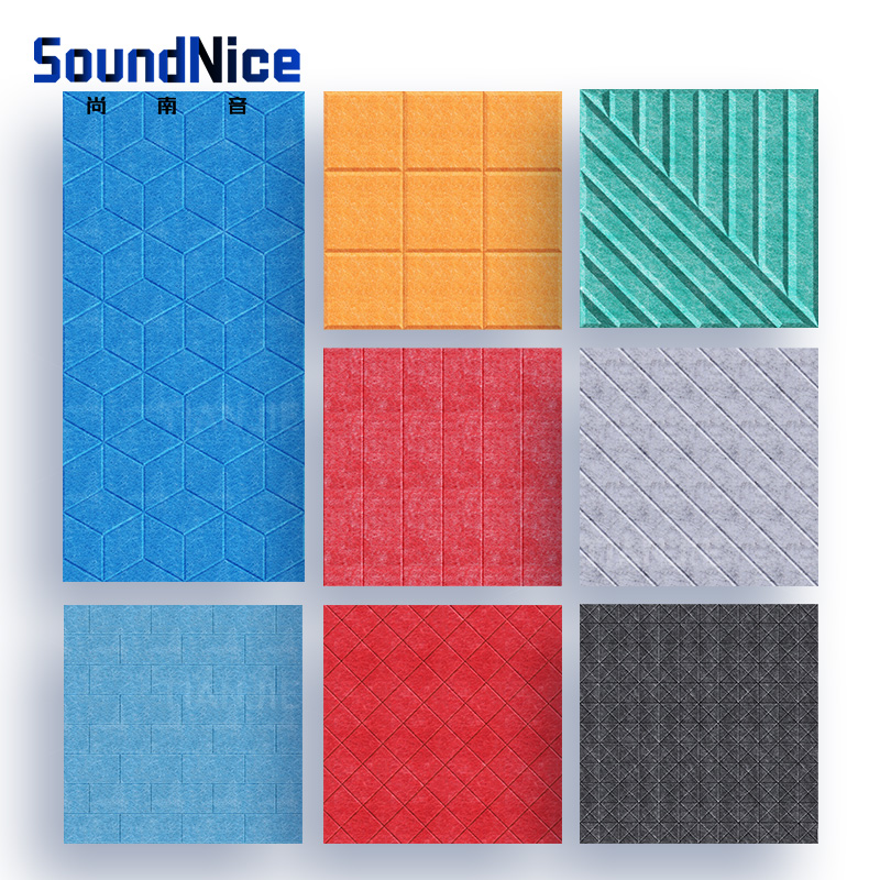 V Grooved Carving Polyester Acoustic Panel